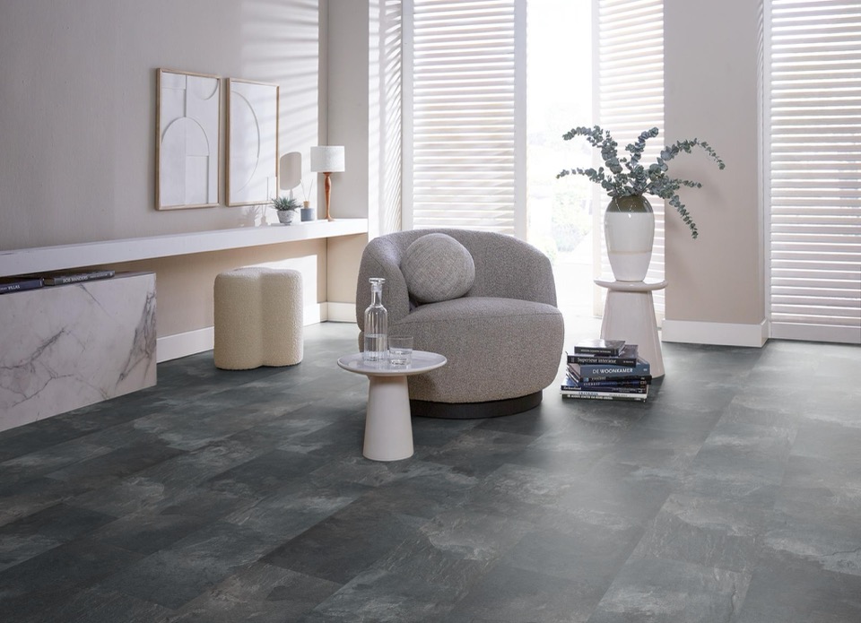 ambiant expression aqua donkergrijs tegel laminaat