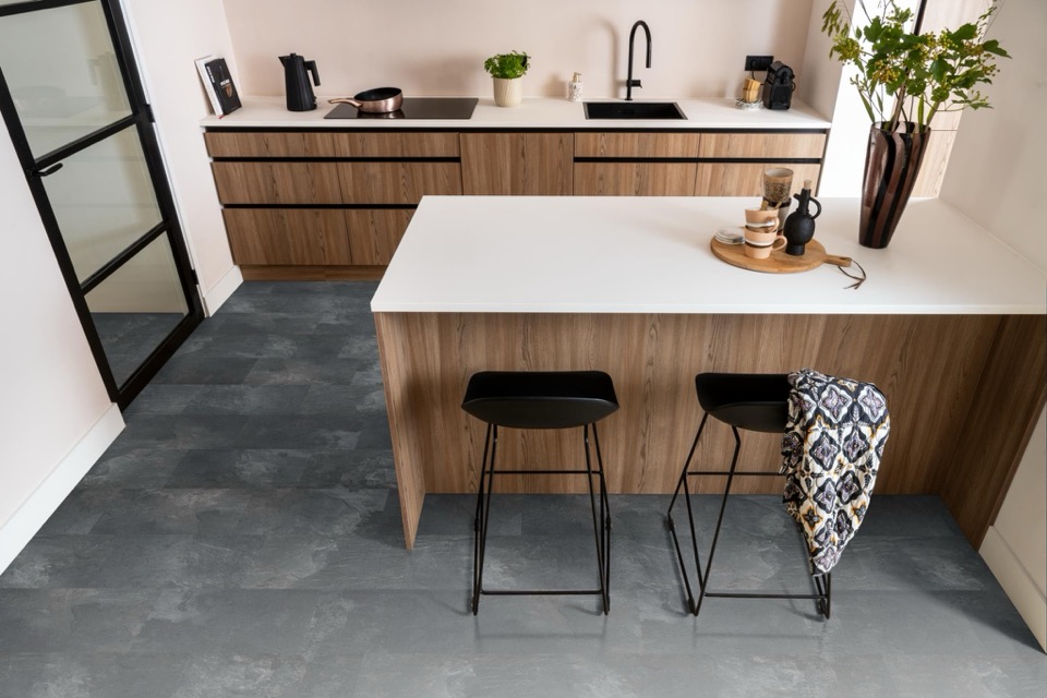 ambiant expression aqua donkergrijs tegel laminaat