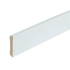 Gelakte plint Amsterdam RAL 9010 (lengte 2.40m) - 70x12