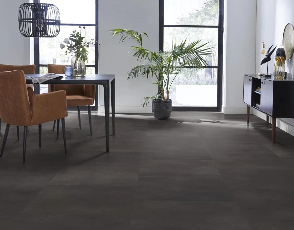 Ambiant Baroso dryback anthracite PVC