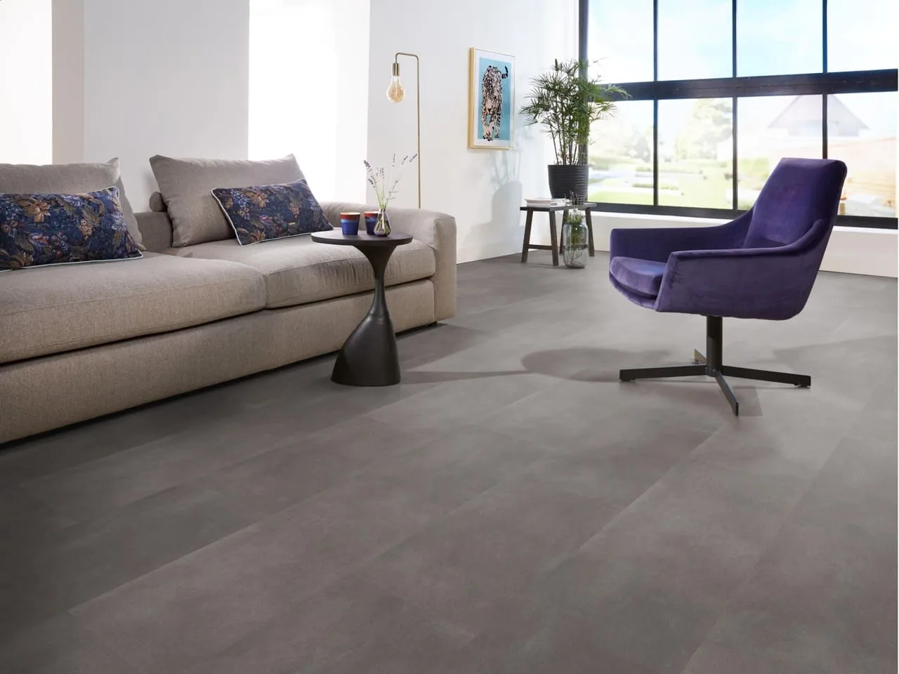 Ambiant Baroso click SRC grey PVC