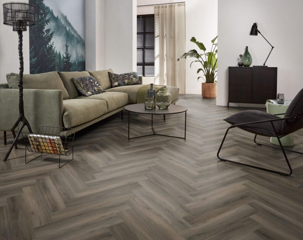 Ambiant Spigato Avanto visgraat click SRC dark grey PVC