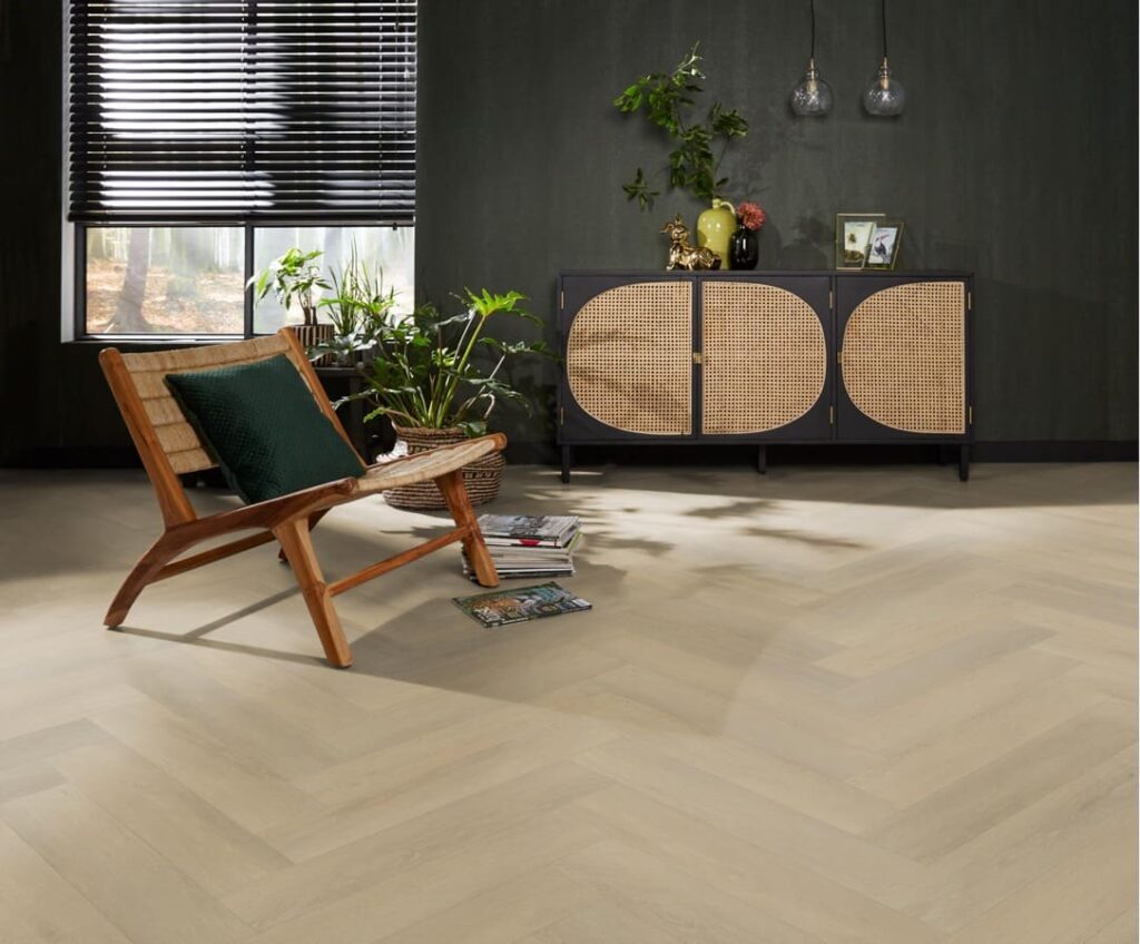 Ambiant Herringbone dryback natural PVC