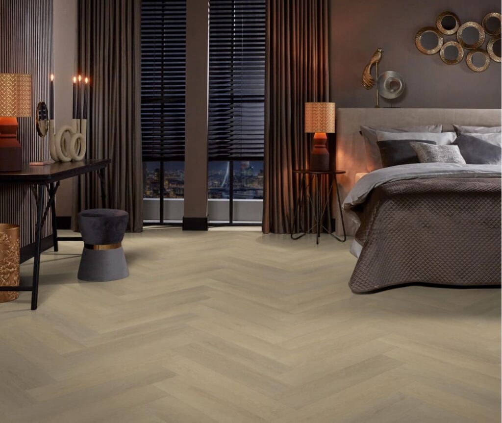 Ambiant Herringbone dryback natural PVC