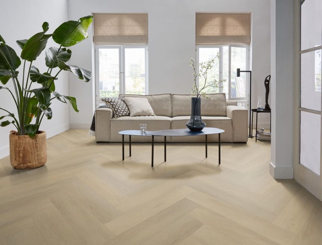 Ambiant Herringbone dryback natural PVC