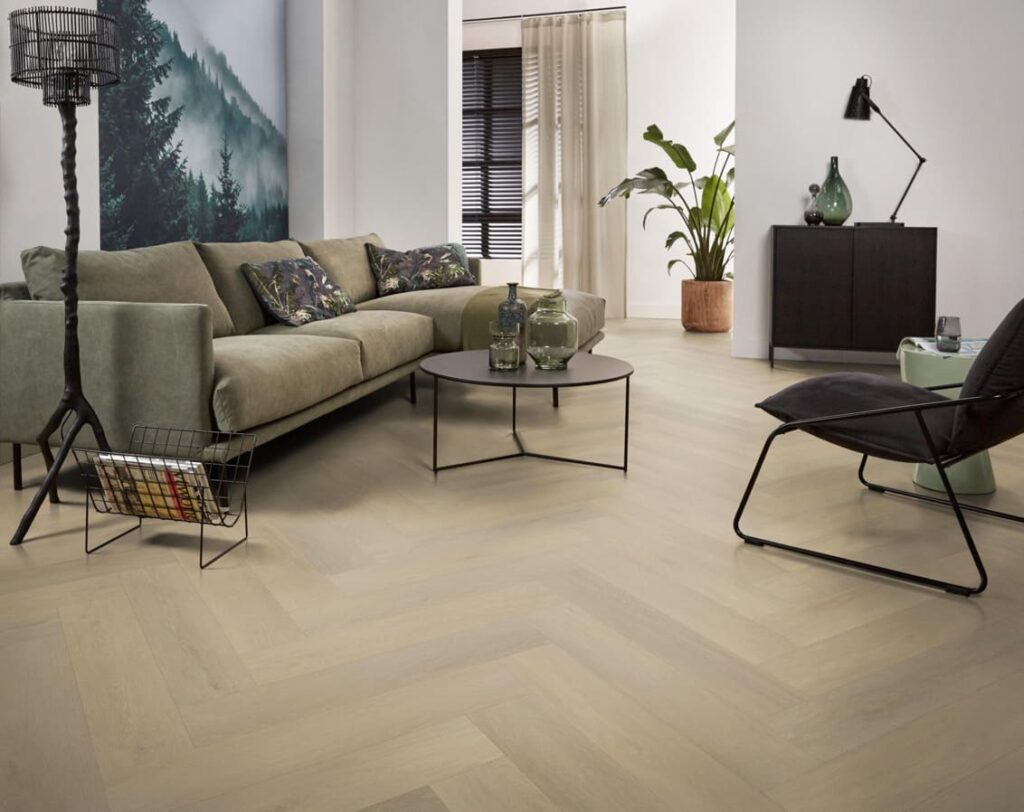 Ambiant Herringbone dryback natural PVC