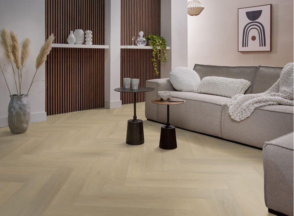Ambiant Herringbone dryback natural PVC