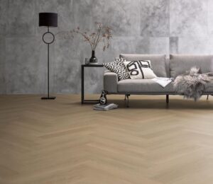 Ambiant Herringbone dryback warm natural PVC