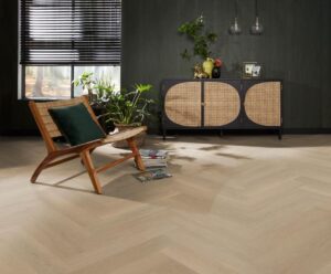 Ambiant Herringbone dryback warm natural PVC