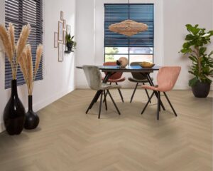 Ambiant Herringbone dryback warm natural PVC