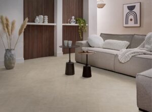 Ambiant Herringbone dryback sand PVC
