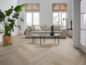 Ambiant Spigato Vivero visgraat dryback light oak PVC