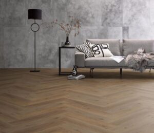 Ambiant Spigato Vivero visgraat dryback smoky PVC