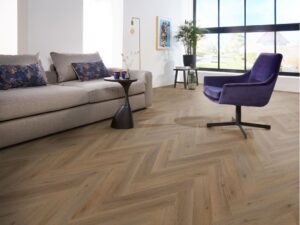 Ambiant Spigato Vivero visgraat dryback smoky PVC