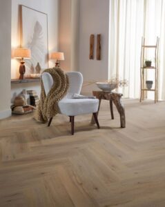 Ambiant Spigato Vivero visgraat dryback smoky PVC