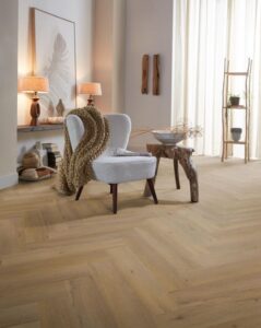 Ambiant Spigato Vivero visgraat dryback dark oak PVC