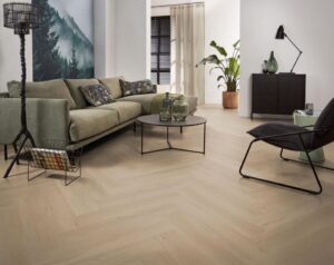 Ambiant Spigato Vivero visgraat dryback beige PVC