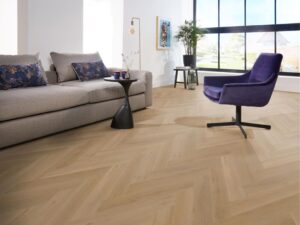 Ambiant Spigato Vivero visgraat dryback warm oak PVC