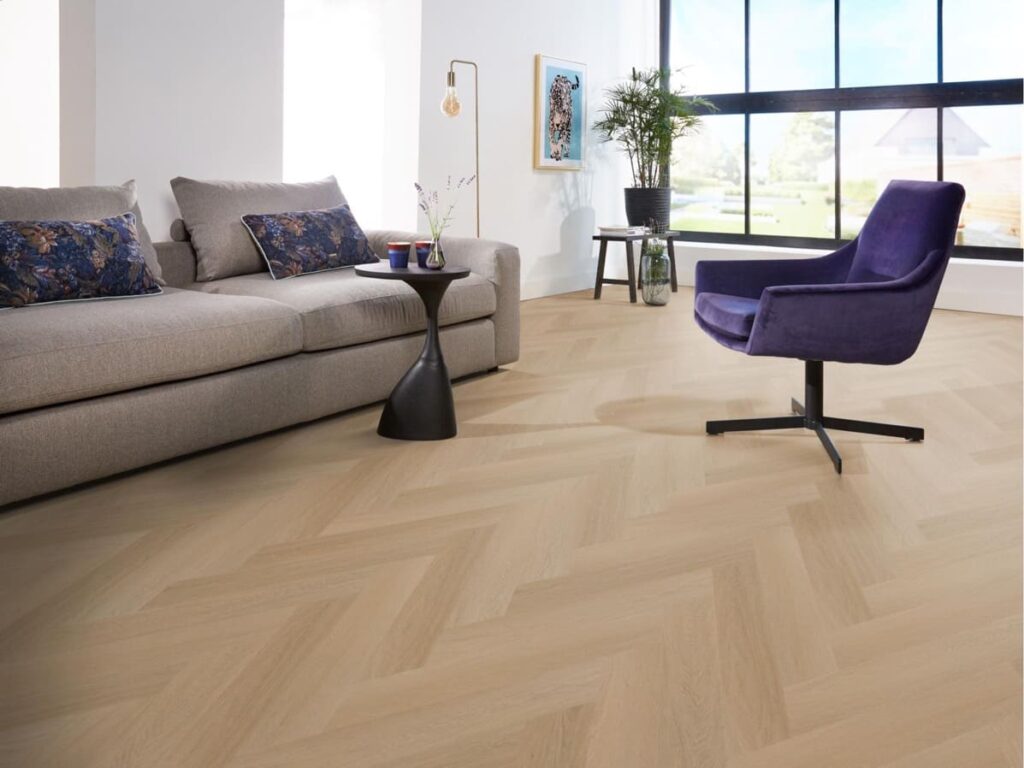 Ambiant Spigato Estino visgraat dryback naturel eiken - Plak PVC