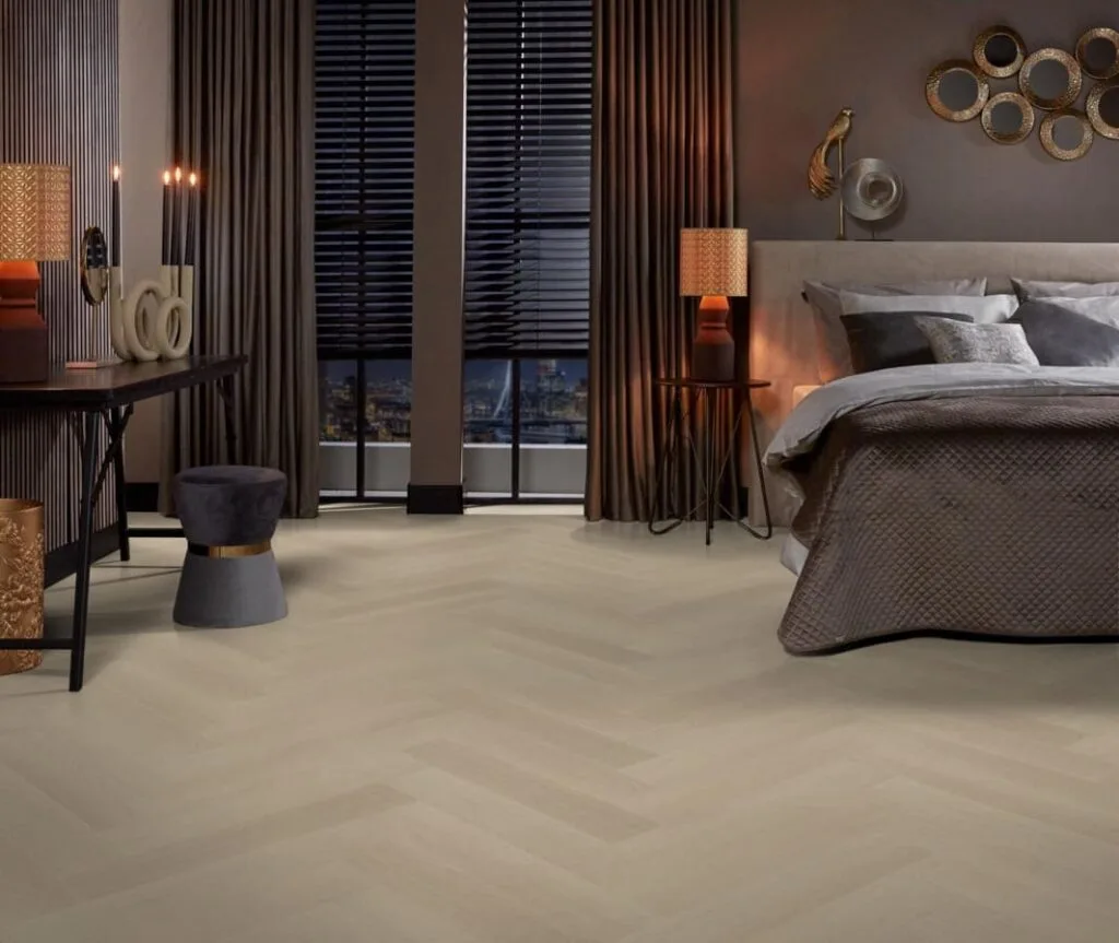 Ambiant Spigato Estino visgraat dryback beige PVC