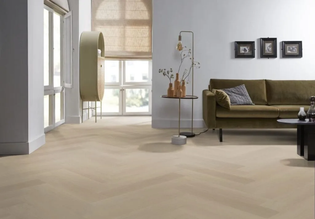 Ambiant Spigato Estino visgraat dryback beige PVC