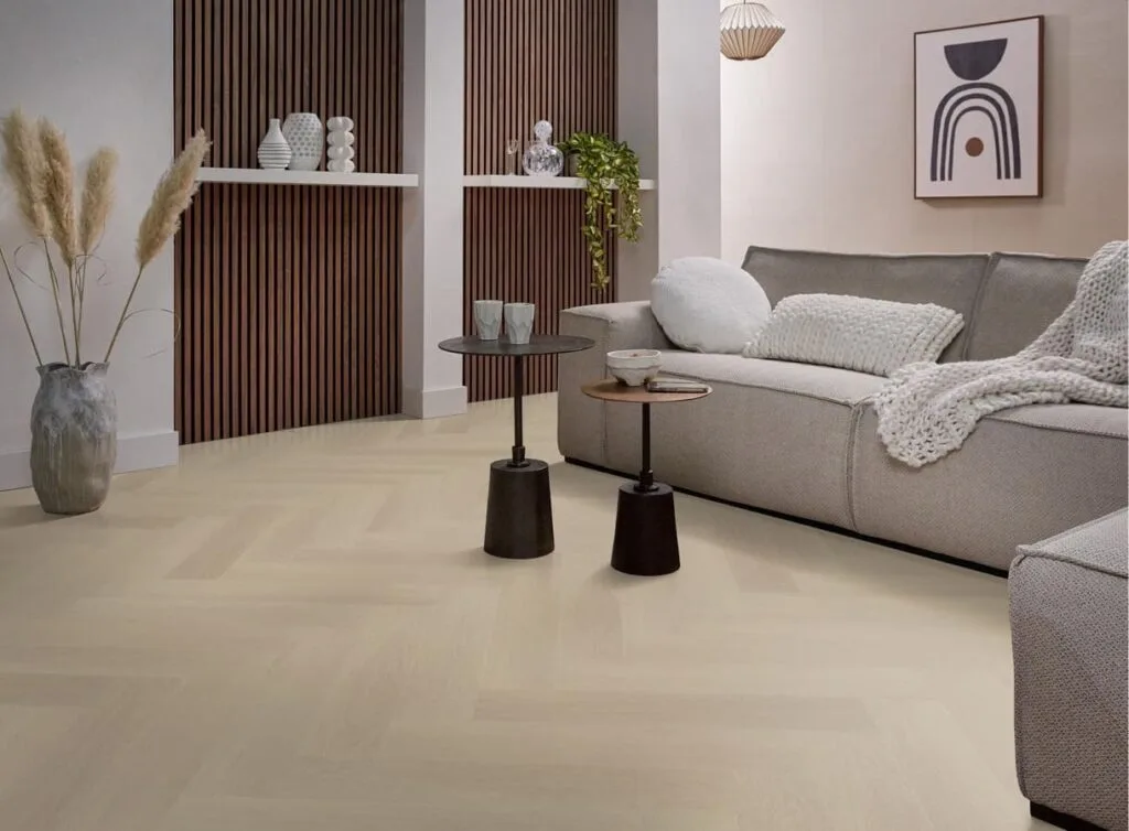 Ambiant Spigato Estino visgraat dryback beige PVC