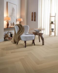 Ambiant Spigato Estino visgraat dryback warm oak PVC