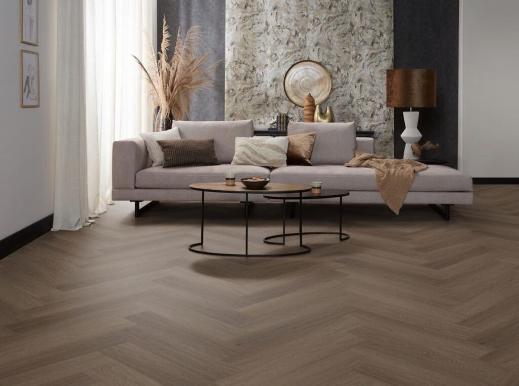 Ambiant Spigato Estino visgraat dryback brown PVC