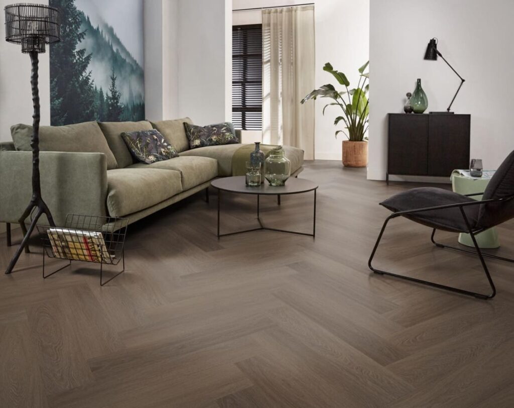 Ambiant Spigato Estino visgraat dryback brown PVC