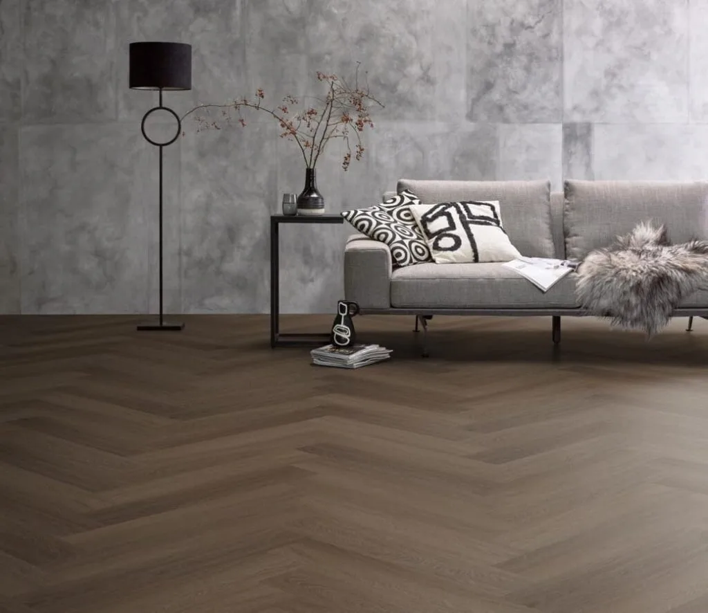 Ambiant Spigato Estino visgraat SRC brown - Click PVC