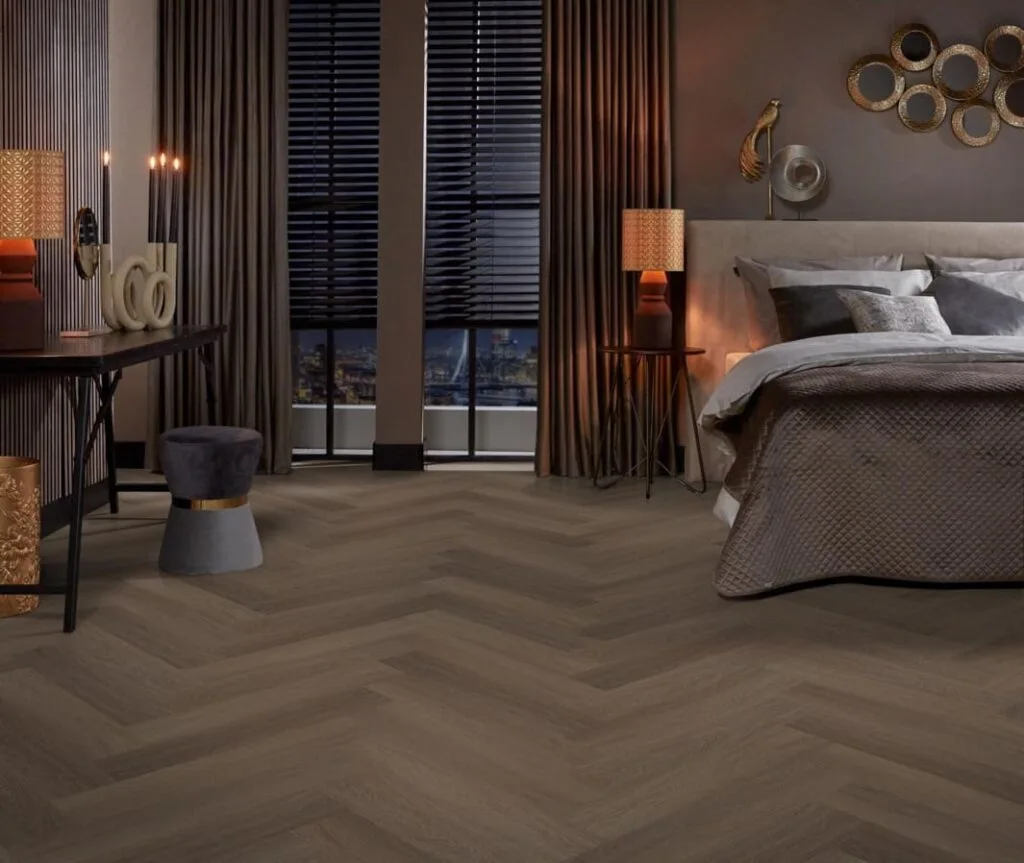 Ambiant Spigato Estino visgraat SRC brown - Click PVC