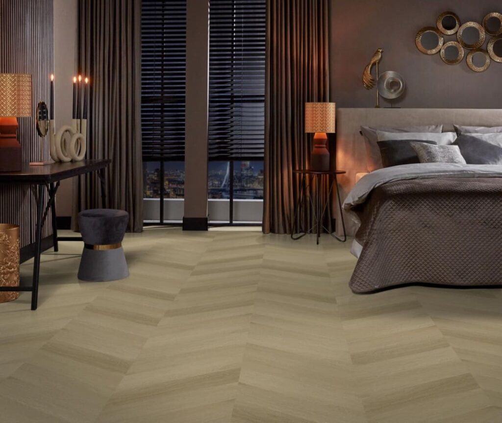 Ambiant Spigato Estino hongaarse punt dryback warm oak PVC