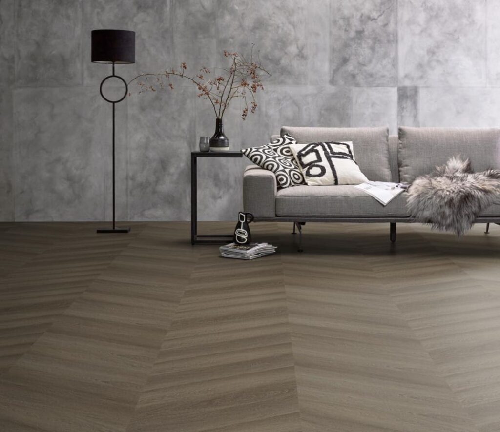 Ambiant Spigato Estino hongaarse punt dryback brown PVC