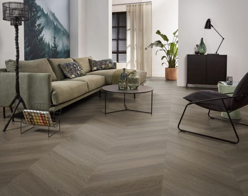 Ambiant Spigato Estino hongaarse punt dryback brown PVC