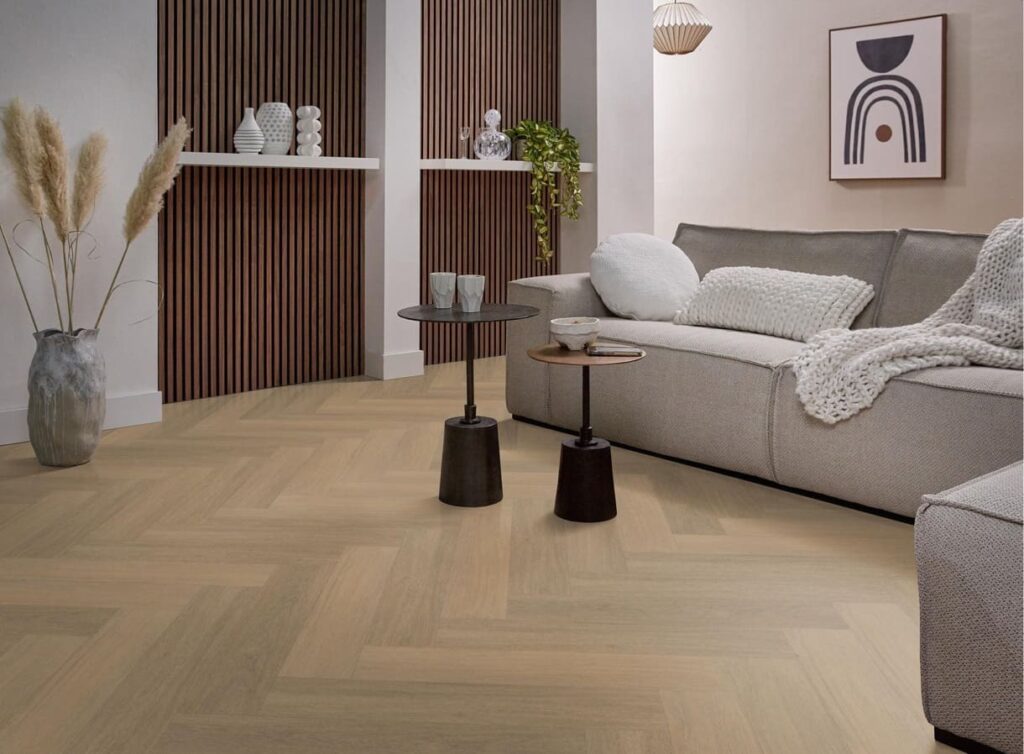 Ambiant Spigato Viranto visgraat dryback warm natural PVC