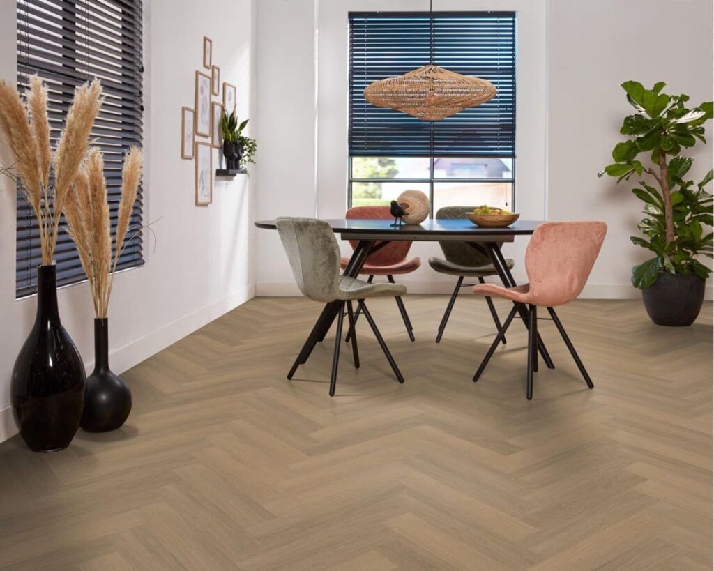 Ambiant Spigato Viranto visgraat dryback warm natural PVC