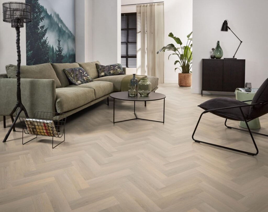 Ambiant Spigato Avanto visgraat smal dryback beige PVC