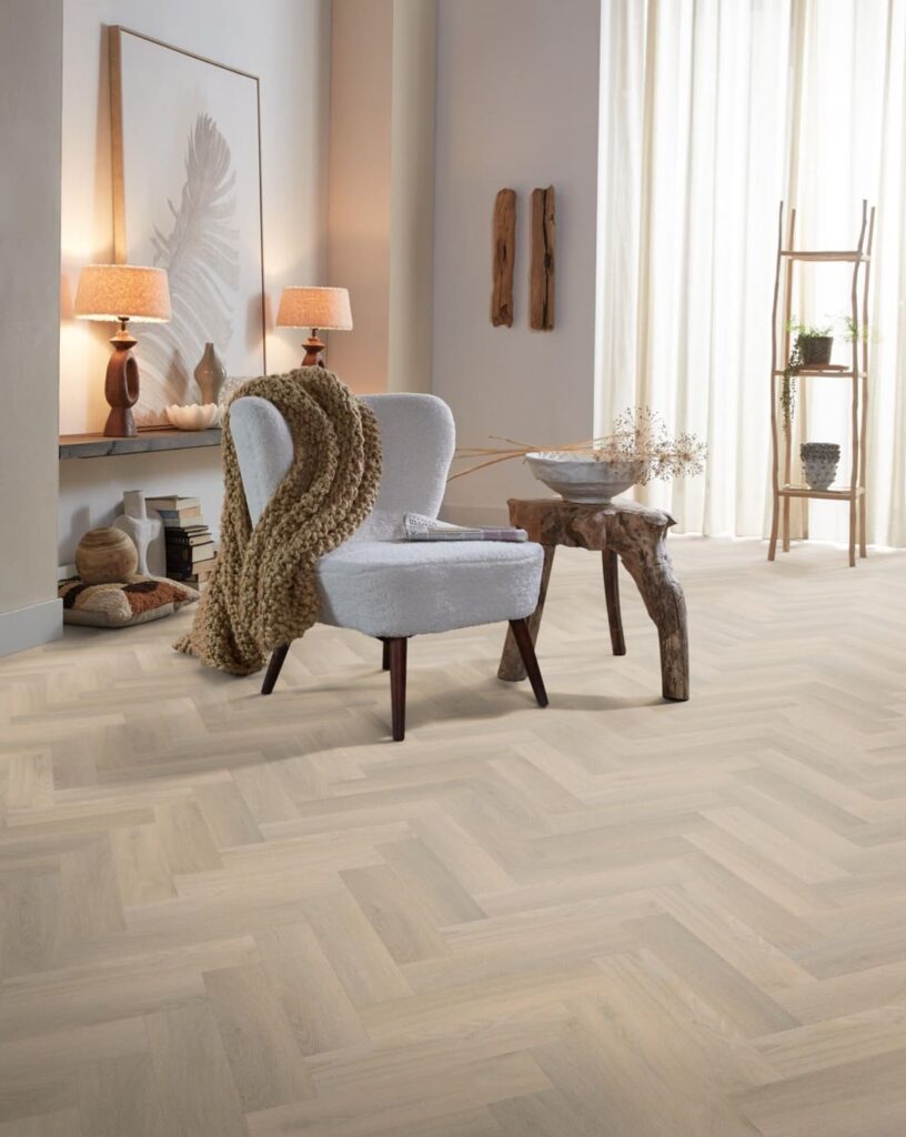Ambiant Spigato Avanto visgraat smal dryback beige PVC