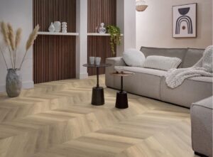 Ambiant Spigato Avanto hongaarse punt dryback beige PVC