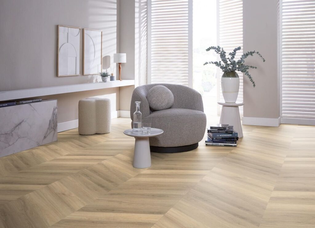Ambiant Spigato Avanto hongaarse punt dryback beige PVC