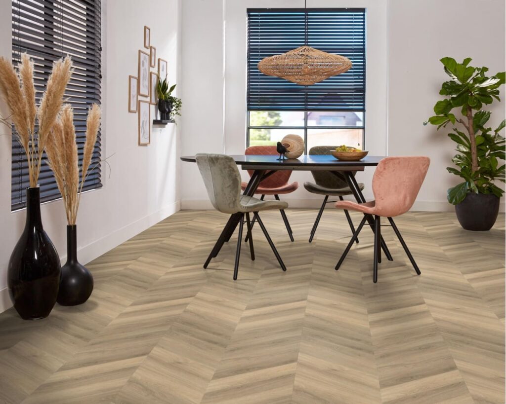 Ambiant Spigato Avanto hongaarse punt dryback beige PVC