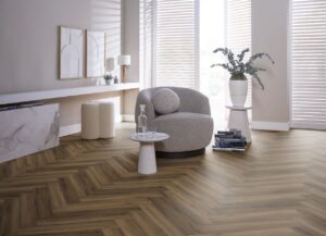 Ambiant Spigato Avanto visgraat dryback warm brown Plak PVC