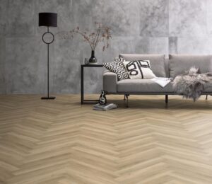 Ambiant Spigato Avanto visgraat dryback beige PVC