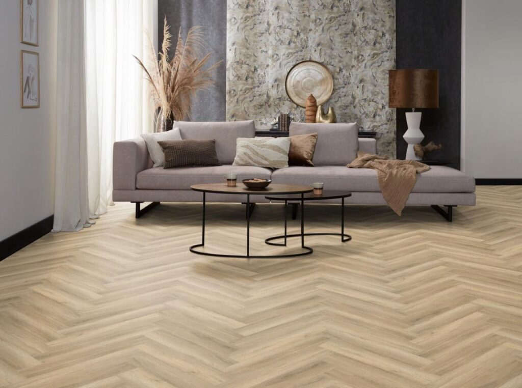 Ambiant Spigato Avanto visgraat dryback beige PVC