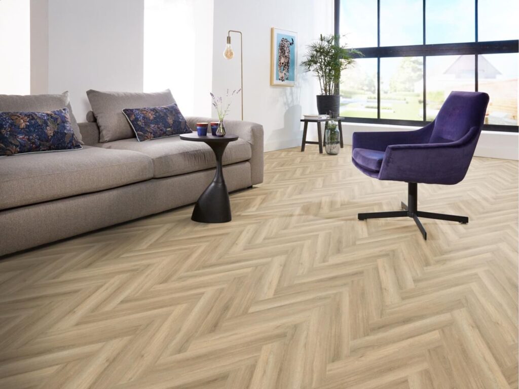 Ambiant Spigato Avanto visgraat dryback beige PVC