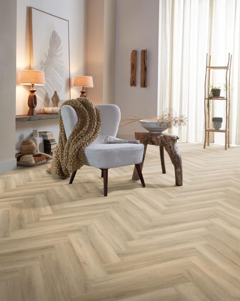Ambiant Spigato Avanto visgraat dryback beige PVC