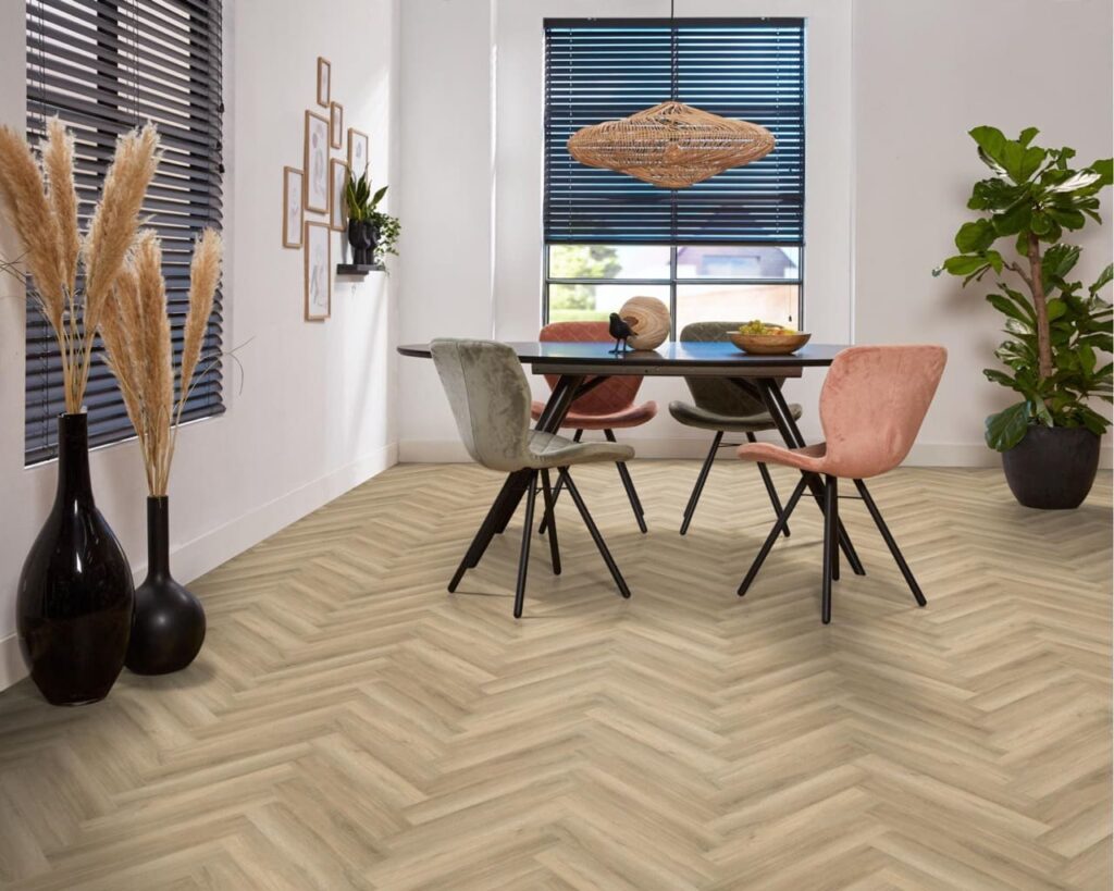 Ambiant Spigato Avanto visgraat dryback beige PVC