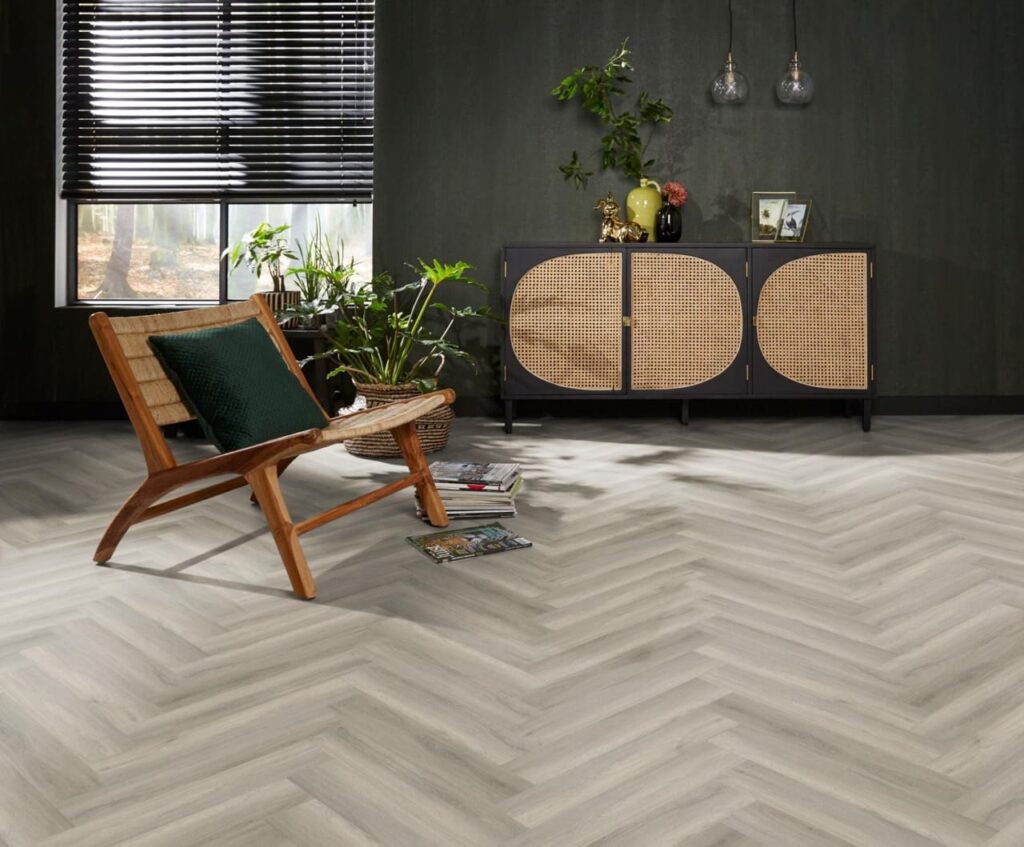 Ambiant Spigato Avanto visgraat dryback grey PVC