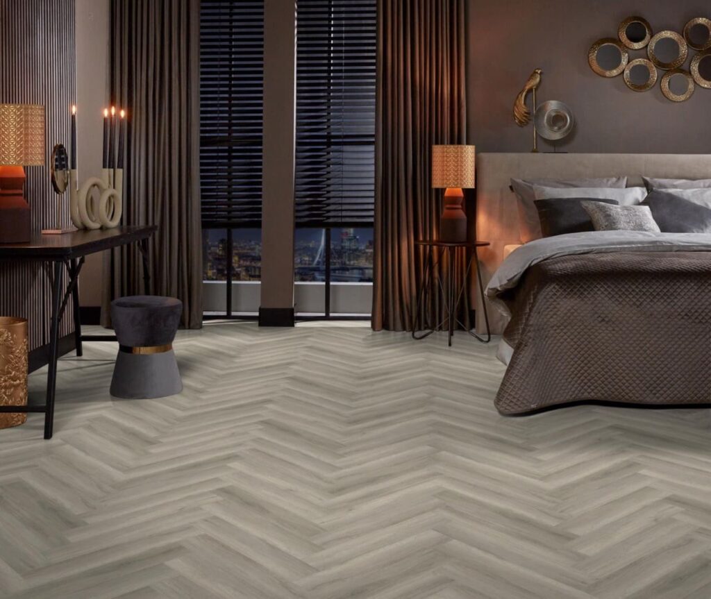 Ambiant Spigato Avanto visgraat dryback grey PVC