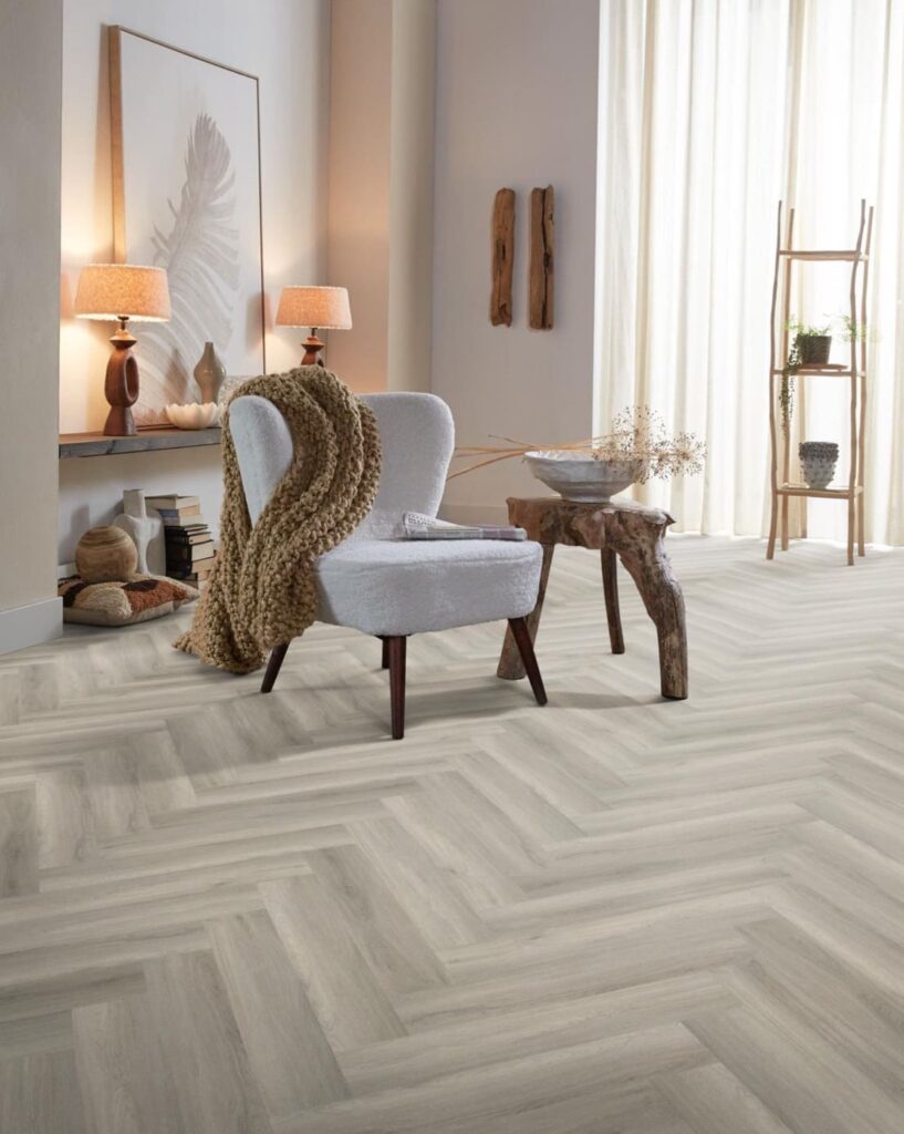 Ambiant Spigato Avanto visgraat dryback grey PVC
